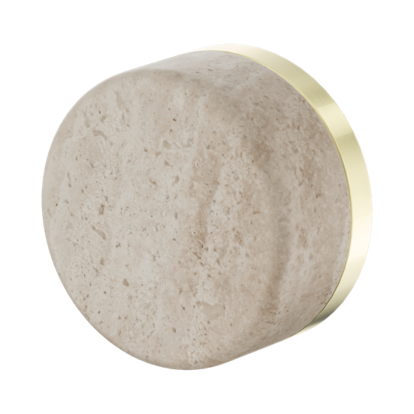 SERENITY PROGRESSIVE SHOWER MIXER WITH ROME TRAVERTINE HANDLE BRUSHED GOLD