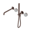 SERENITY PROGRESSIVE SHOWER SYSTEM WITH SPOUT WITH CARRARA HANDLE AND SLIM SHOWER BRUSHED BRONZE