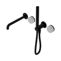 SERENITY PROGRESSIVE SHOWER SYSTEM WITH SPOUT WITH CARRARA HANDLE AND SLIM SHOWER MATTE BLACK