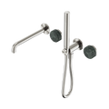 SERENITY PROGRESSIVE SHOWER SYSTEM WITH SPOUT WITH VERDE ALPI HANDLE AND SLIM SHOWER BRUSHED NICKEL