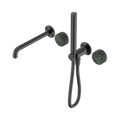 SERENITY PROGRESSIVE SHOWER SYSTEM WITH SPOUT WITH VERDE ALPI HANDLE AND SLIM SHOWER GUN METAL