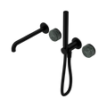 SERENITY PROGRESSIVE SHOWER SYSTEM WITH SPOUT WITH VERDE ALPI HANDLE AND SLIM SHOWER MATTE BLACK