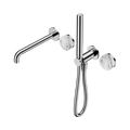 SERENITY PROGRESSIVE SHOWER SYSTEM WITH SPOUT WITH ARABESCATO CORCHIA HANDLE AND SLIM SHOWER CHROME