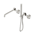 SERENITY PROGRESSIVE SHOWER SYSTEM WITH SPOUT WITH METAL HANDLE AND SLIM SHOWER BRUSHED NICKEL