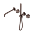 SERENITY PROGRESSIVE SHOWER SYSTEM WITH SPOUT WITH METAL HANDLE AND SLIM SHOWER BRUSHED BRONZE