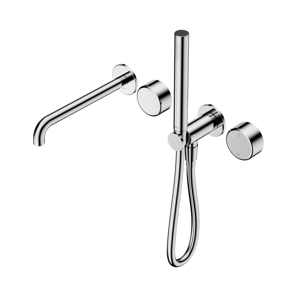 SERENITY PROGRESSIVE SHOWER SYSTEM WITH SPOUT WITH METAL HANDLE AND SLIM SHOWER CHROME