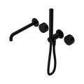 SERENITY PROGRESSIVE SHOWER SYSTEM WITH SPOUT WITH METAL HANDLE AND SLIM SHOWER MATTE BLACK