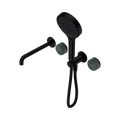SERENITY PROGRESSIVE SHOWER SYSTEM WITH SPOUT WITH VERDE ALPI HANDLE AND SERENITY HAND SHOWER MATTE BLACK