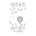 SERENITY PROGRESSIVE SHOWER SYSTEM WITH SPOUT WITH METAL HANDLE AND SERENITY HAND SHOWER CHROME