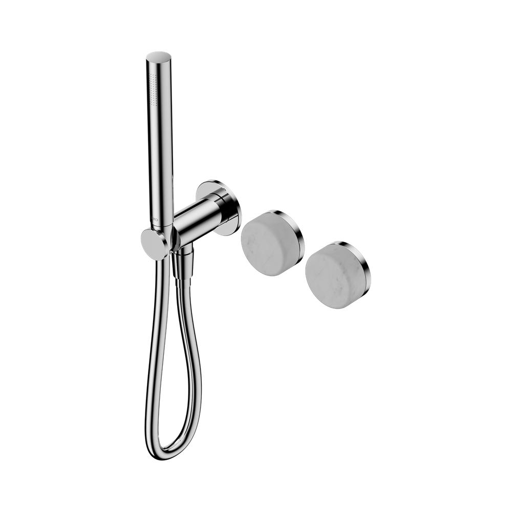 SERENITY PROGRESSIVE SHOWER SYSTEM WITH CARRARA HANDLE AND SLIM SHOWER CHROME