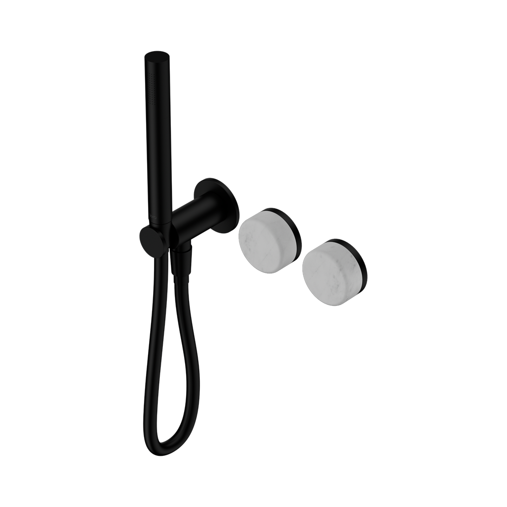 SERENITY PROGRESSIVE SHOWER SYSTEM WITH CARRARA HANDLE AND SLIM SHOWER MATTE BLACK