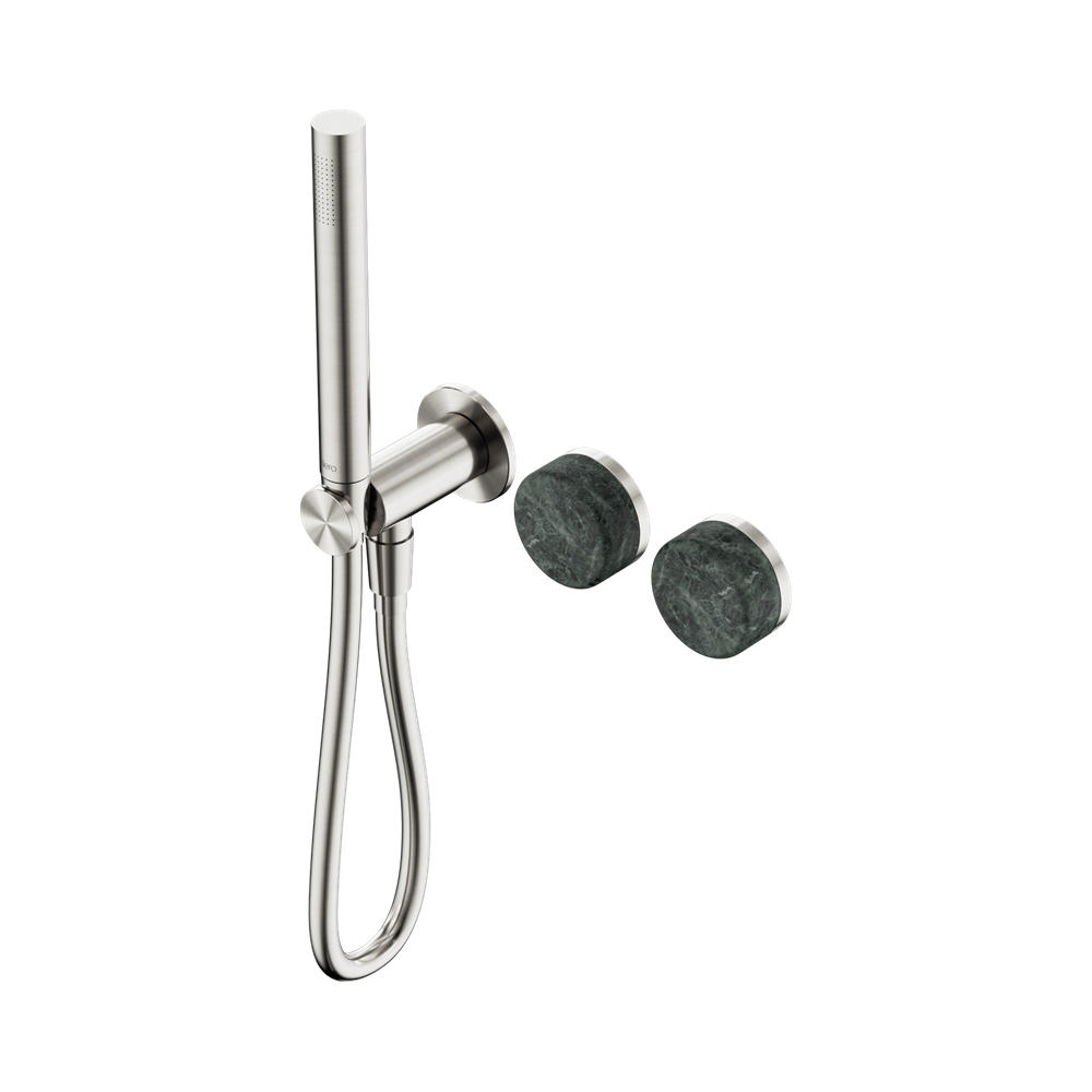 SERENITY PROGRESSIVE SHOWER SYSTEM WITH VERDE ALPI HANDLE AND SLIM SHOWER BRUSHED NICKEL