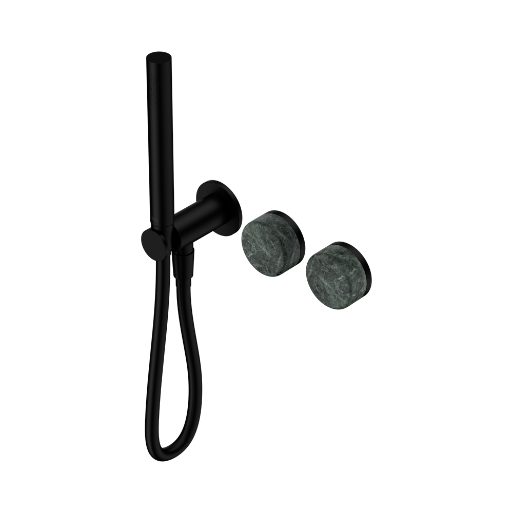 SERENITY PROGRESSIVE SHOWER SYSTEM WITH VERDE ALPI HANDLE AND SLIM SHOWER MATTE BLACK