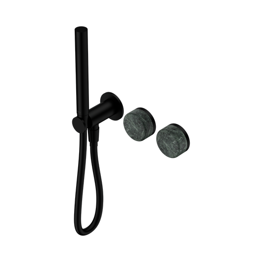 SERENITY PROGRESSIVE SHOWER SYSTEM WITH VERDE ALPI HANDLE AND SLIM SHOWER MATTE BLACK