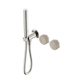 SERENITY PROGRESSIVE SHOWER SYSTEM WITH ROME TRAVERTINE HANDLE AND SLIM SHOWER BRUSHED NICKEL