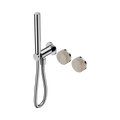 SERENITY PROGRESSIVE SHOWER SYSTEM WITH ROME TRAVERTINE HANDLE AND SLIM SHOWER CHROME