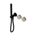 SERENITY PROGRESSIVE SHOWER SYSTEM WITH ROME TRAVERTINE HANDLE AND SLIM SHOWER MATTE BLACK