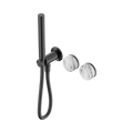 SERENITY PROGRESSIVE SHOWER SYSTEM WITH ARABESCATO CORCHIA HANDLE AND SLIM SHOWER GUN METAL