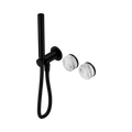 SERENITY PROGRESSIVE SHOWER SYSTEM WITH ARABESCATO CORCHIA HANDLE AND SLIM SHOWER MATTE BLACK