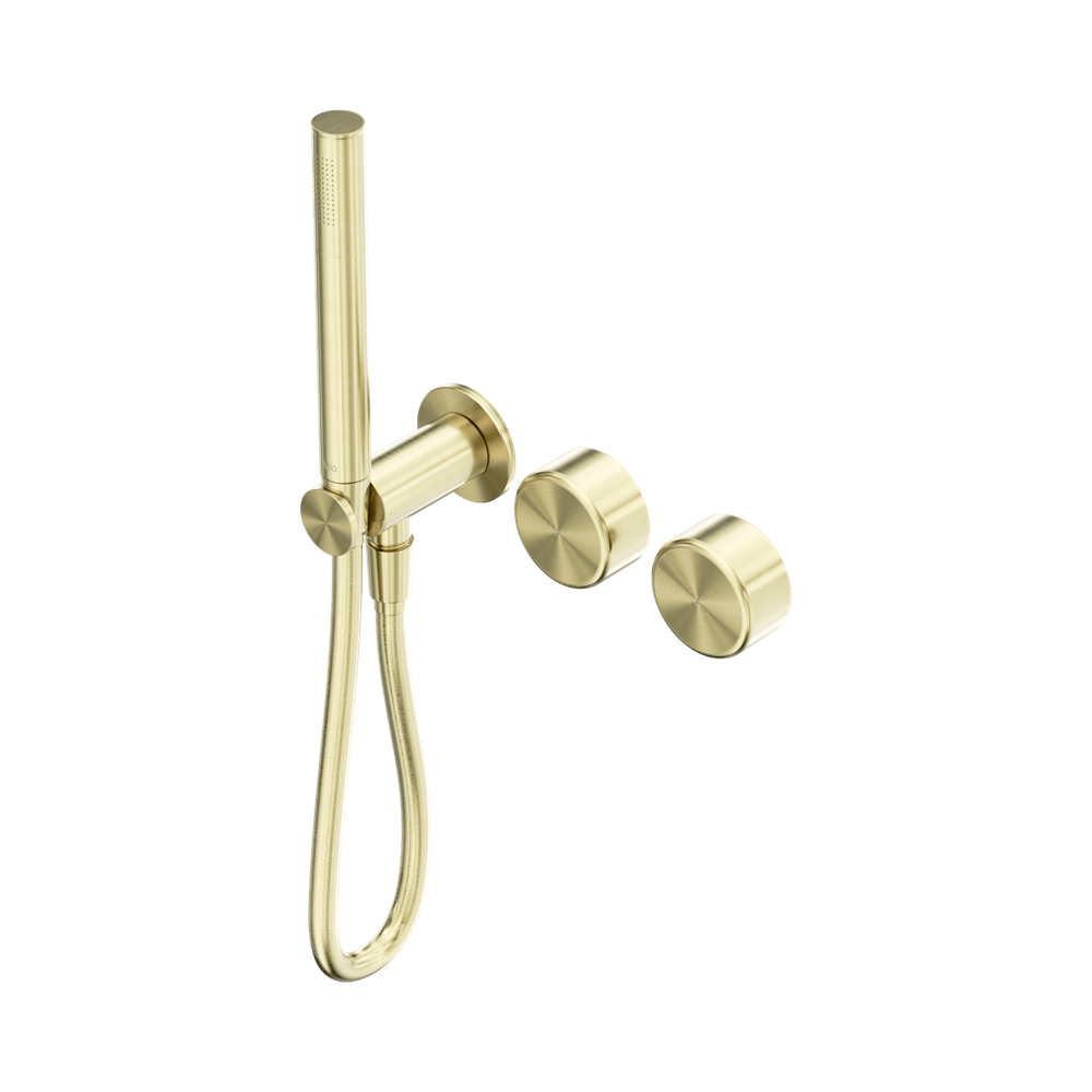 SERENITY PROGRESSIVE SHOWER SYSTEM WITH METAL HANDLE AND SLIM SHOWER BRUSHED GOLD