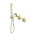 SERENITY PROGRESSIVE SHOWER SYSTEM WITH METAL HANDLE AND SLIM SHOWER BRUSHED GOLD