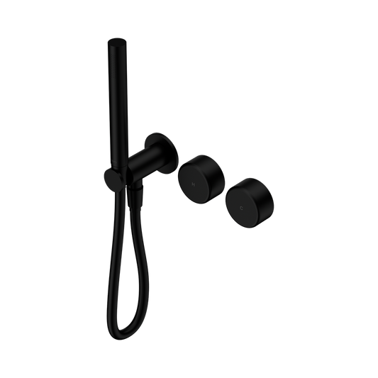SERENITY PROGRESSIVE SHOWER SYSTEM WITH METAL HANDLE AND SLIM SHOWER MATTE BLACK