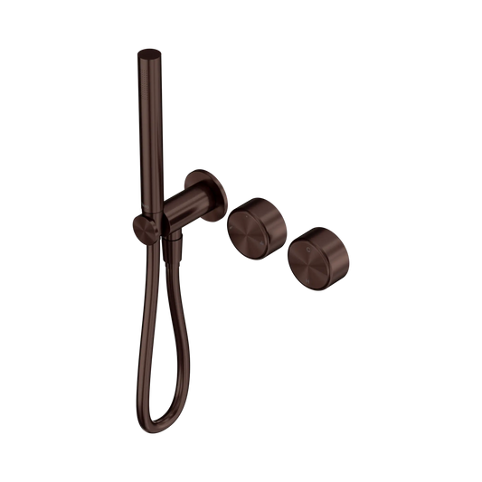 Serenity Progressive Shower System With Metal Handle And Slim Shower Rome Bronze