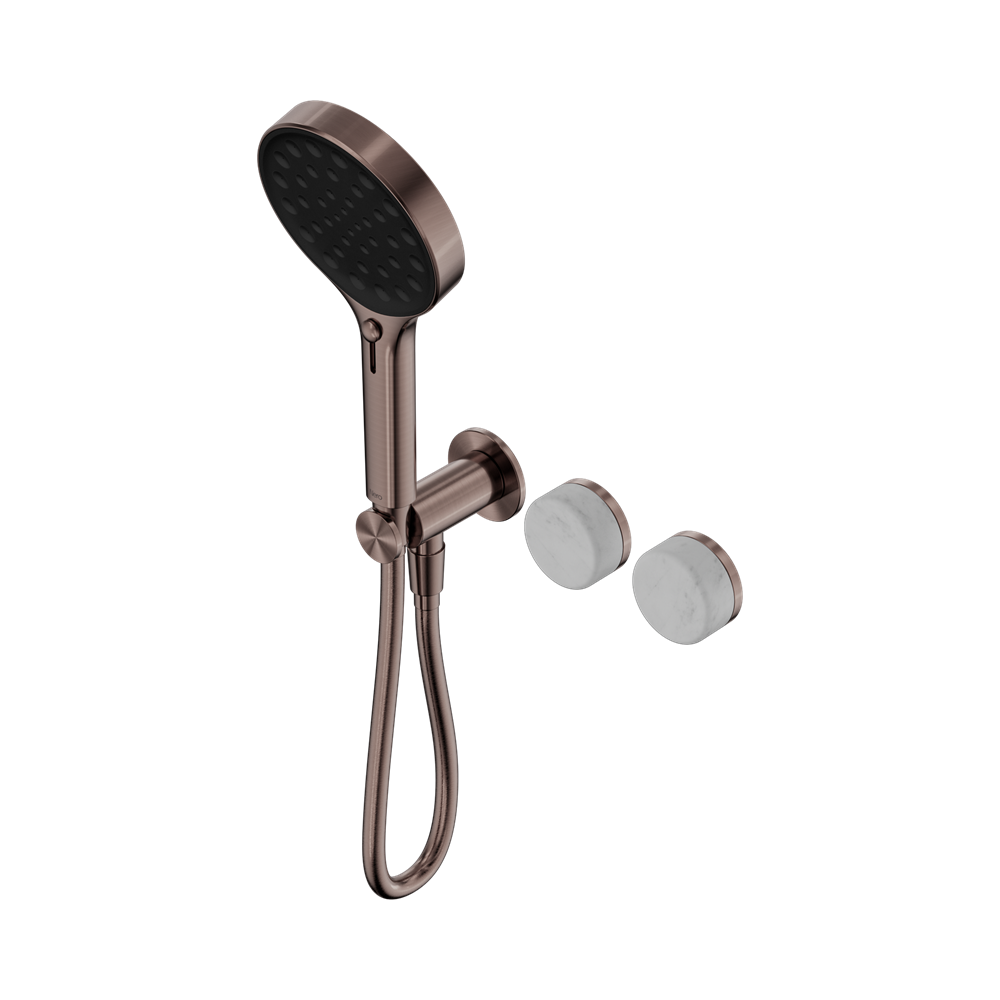 SERENITY PROGRESSIVE SHOWER SYSTEM WITH CARRARA HANDLE AND SERENITY HAND SHOWER BRUSHED BRONZE