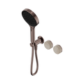 SERENITY PROGRESSIVE SHOWER SYSTEM WITH ROME TRAVERTINE HANDLE AND SERENITY HAND SHOWER BRUSHED BRONZE