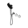 SERENITY PROGRESSIVE SHOWER SYSTEM WITH ARABESCATO CORCHIA HANDLE AND SERENITY HAND SHOWER CHROME