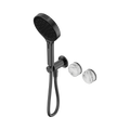 SERENITY PROGRESSIVE SHOWER SYSTEM WITH ARABESCATO CORCHIA HANDLE AND SERENITY HAND SHOWER GUN METAL