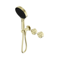 SERENITY PROGRESSIVE SHOWER SYSTEM WITH METAL HANDLE AND SERENITY HAND SHOWER BRUSHED GOLD