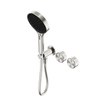 SERENITY PROGRESSIVE SHOWER SYSTEM WITH METAL HANDLE AND SERENITY HAND SHOWER BRUSHED NICKEL