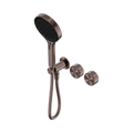 SERENITY PROGRESSIVE SHOWER SYSTEM WITH METAL HANDLE AND SERENITY HAND SHOWER BRUSHED BRONZE