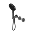 SERENITY PROGRESSIVE SHOWER SYSTEM WITH METAL HANDLE AND SERENITY HAND SHOWER GUN METAL