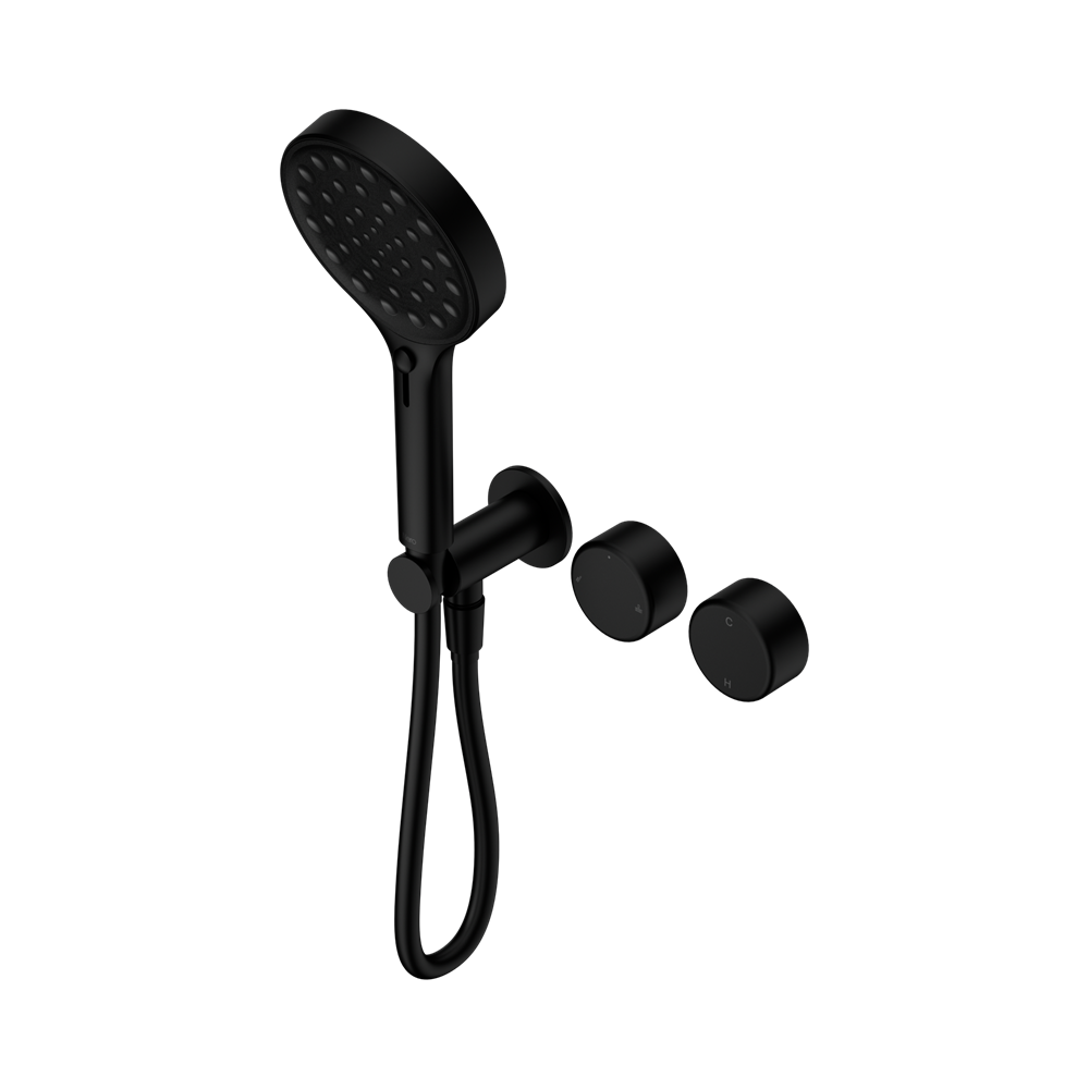 SERENITY PROGRESSIVE SHOWER SYSTEM WITH METAL HANDLE AND SERENITY HAND SHOWER MATTE BLACK