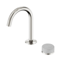 SERENITY PROGRESSIVE BASIN MIXER ARC SPOUT WITH CARRARA HANDLE BRUSHED NICKEL