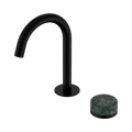 SERENITY PROGRESSIVE BASIN MIXER ARC SPOUT WITH VERDE ALPI HANDLE MATTE BLACK