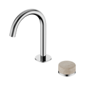 SERENITY PROGRESSIVE BASIN MIXER ARC SPOUT WITH ROME TRAVERTINE HANDLE CHROME