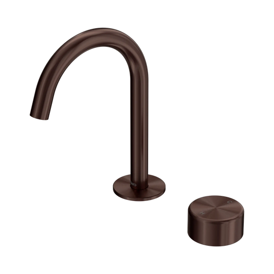 Serenity Progressive Basin Mixer Arc Spout With Metal Handle Rome Bronze