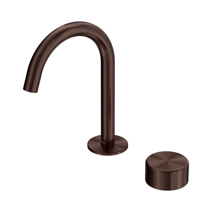 Serenity Progressive Basin Mixer Arc Spout With Metal Handle Rome Bronze