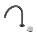 SERENITY PROGRESSIVE BATH/KITCHEN MIXER ARC SPOUT WITH CARRARA HANDLE GUN METAL