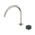SERENITY PROGRESSIVE BATH/KITCHEN MIXER ARC SPOUT WITH VERDE ALPI HANDLE BRUSHED NICKEL
