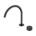 SERENITY PROGRESSIVE BATH/KITCHEN MIXER ARC SPOUT WITH VERDE ALPI HANDLE GUN METAL
