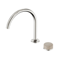 SERENITY PROGRESSIVE BATH/KITCHEN MIXER ARC SPOUT WITH ROME TRAVERTINE HANDLE BRUSHED NICKEL