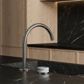 SERENITY PROGRESSIVE BATH/KITCHEN MIXER ARC SPOUT WITH ARABESCATO CORCHIA HANDLE GUN METAL