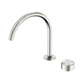 SERENITY PROGRESSIVE BATH/KITCHEN MIXER ARC SPOUT WITH METAL HANDLE BRUSHED NICKEL