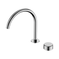 SERENITY PROGRESSIVE BATH/KITCHEN MIXER ARC SPOUT WITH METAL HANDLE CHROME