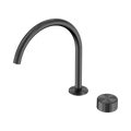 SERENITY PROGRESSIVE BATH/KITCHEN MIXER ARC SPOUT WITH METAL HANDLE GUN METAL