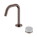 SERENITY PROGRESSIVE BASIN MIXER EDGE SPOUT WITH CARRARA HANDLE BRUSHED BRONZE